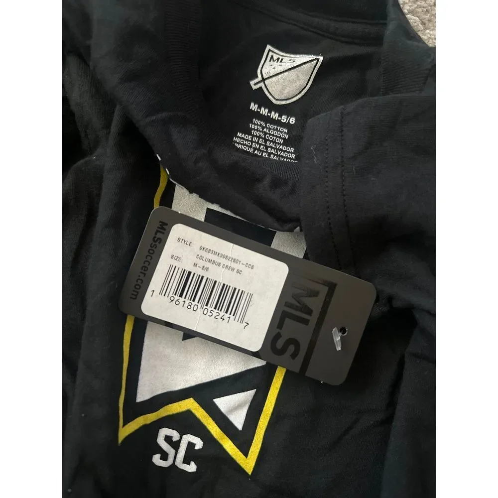 Columbus SC Soccer kids Black t shirt NWT 5/6 Athletic‎ Sporty - Picture 3 of 3